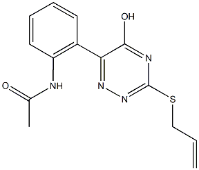 N-{2-[3-(allylsulfanyl)-5-oxo-4,5-dihydro-1,2,4-triazin-6-yl]phenyl}acetamide 结构式