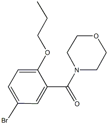 4-bromo-2-(4-morpholinylcarbonyl)phenyl propyl ether,,结构式