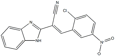 2-(1H-benzimidazol-2-yl)-3-{2-chloro-5-nitrophenyl}acrylonitrile Struktur