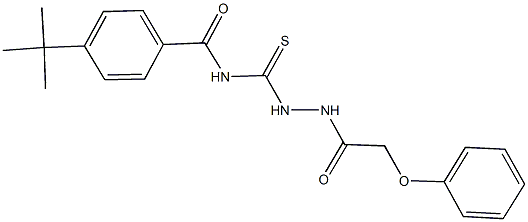4-tert-butyl-N-{[2-(phenoxyacetyl)hydrazino]carbothioyl}benzamide Structure