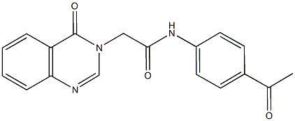 N-(4-acetylphenyl)-2-(4-oxo-3(4H)-quinazolinyl)acetamide Structure