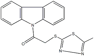 2-(9H-carbazol-9-yl)-2-oxoethyl 5-methyl-1,3,4-thiadiazol-2-yl sulfide