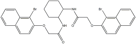 2-[(1-bromo-2-naphthyl)oxy]-N-[2-({[(1-bromo-2-naphthyl)oxy]acetyl}amino)cyclohexyl]acetamide Structure