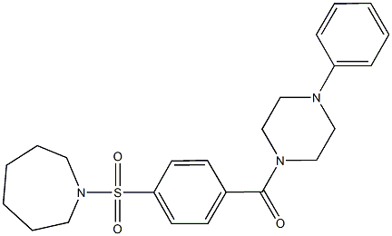 1-({4-[(4-phenyl-1-piperazinyl)carbonyl]phenyl}sulfonyl)azepane Struktur