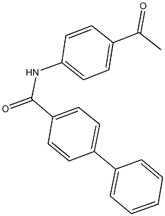 N-(4-acetylphenyl)[1,1'-biphenyl]-4-carboxamide Struktur