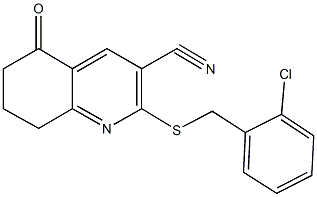 2-[(2-chlorobenzyl)sulfanyl]-5-oxo-5,6,7,8-tetrahydro-3-quinolinecarbonitrile