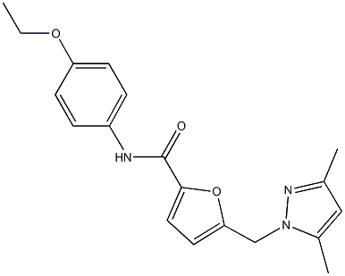 5-[(3,5-dimethyl-1H-pyrazol-1-yl)methyl]-N-(4-ethoxyphenyl)-2-furamide Structure