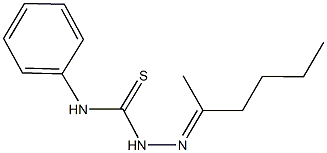 hexan-2-one N-phenylthiosemicarbazone 结构式