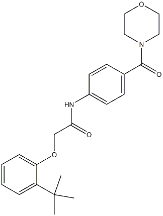 2-[2-(tert-butyl)phenoxy]-N-[4-(4-morpholinylcarbonyl)phenyl]acetamide 结构式
