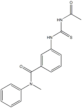 3-{[(acetylamino)carbothioyl]amino}-N-methyl-N-phenylbenzamide 结构式