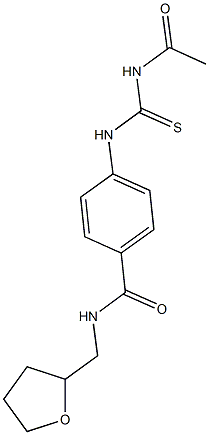 4-{[(acetylamino)carbothioyl]amino}-N-(tetrahydro-2-furanylmethyl)benzamide