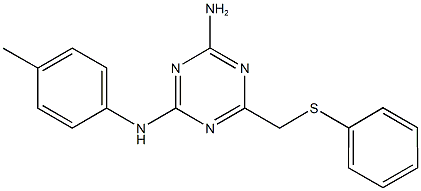 N-{4-amino-6-[(phenylsulfanyl)methyl]-1,3,5-triazin-2-yl}-N-(4-methylphenyl)amine
