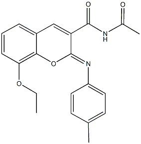 N-acetyl-8-ethoxy-2-[(4-methylphenyl)imino]-2H-chromene-3-carboxamide Structure
