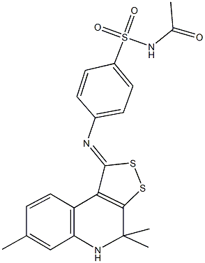 N-acetyl-4-[(4,4,7-trimethyl-4,5-dihydro-1H-[1,2]dithiolo[3,4-c]quinolin-1-ylidene)amino]benzenesulfonamide