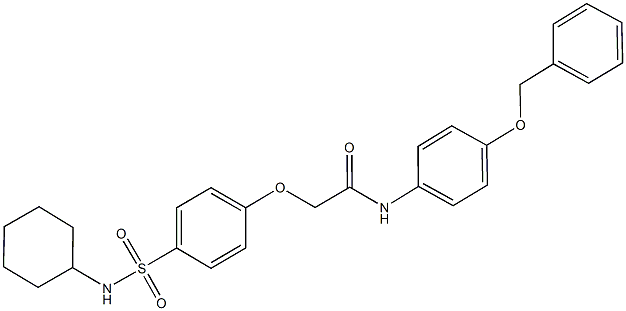 N-[4-(benzyloxy)phenyl]-2-{4-[(cyclohexylamino)sulfonyl]phenoxy}acetamide