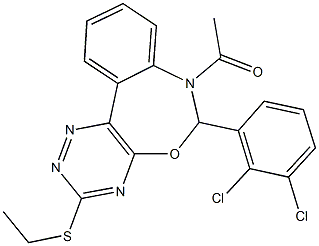 7-acetyl-6-(2,3-dichlorophenyl)-3-(ethylsulfanyl)-6,7-dihydro[1,2,4]triazino[5,6-d][3,1]benzoxazepine
