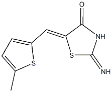 2-imino-5-[(5-methyl-2-thienyl)methylene]-1,3-thiazolidin-4-one Structure