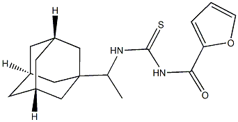 N-[1-(1-adamantyl)ethyl]-N'-(2-furoyl)thiourea Struktur