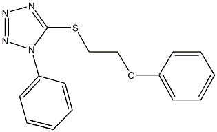 phenyl 2-[(1-phenyl-1H-tetraazol-5-yl)sulfanyl]ethyl ether Struktur