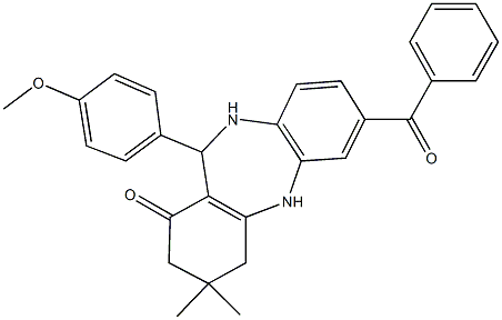 7-benzoyl-11-(4-methoxyphenyl)-3,3-dimethyl-2,3,4,5,10,11-hexahydro-1H-dibenzo[b,e][1,4]diazepin-1-one