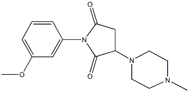 1-(3-methoxyphenyl)-3-(4-methyl-1-piperazinyl)-2,5-pyrrolidinedione Struktur