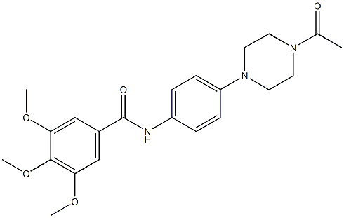N-[4-(4-acetylpiperazin-1-yl)phenyl]-3,4,5-tris(methyloxy)benzamide Structure