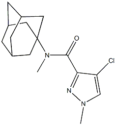 N-(1-adamantyl)-4-chloro-N,1-dimethyl-1H-pyrazole-3-carboxamide Struktur