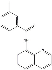 3-ヨード-N-(8-キノリニル)ベンズアミド 化学構造式