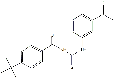 N-(3-acetylphenyl)-N'-(4-tert-butylbenzoyl)thiourea Struktur