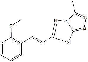 6-[2-(2-methoxyphenyl)vinyl]-3-methyl[1,2,4]triazolo[3,4-b][1,3,4]thiadiazole Struktur