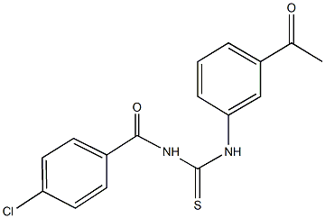 N-(3-acetylphenyl)-N'-(4-chlorobenzoyl)thiourea Structure