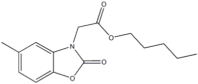 pentyl (5-methyl-2-oxo-1,3-benzoxazol-3(2H)-yl)acetate Structure