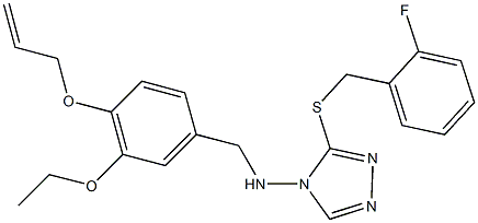 N-[4-(allyloxy)-3-ethoxybenzyl]-N-{3-[(2-fluorobenzyl)thio]-4H-1,2,4-triazol-4-yl}amine Structure