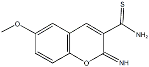 2-imino-6-methoxy-2H-chromene-3-carbothioamide Structure