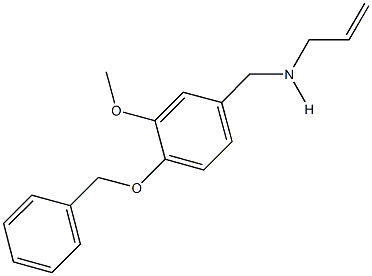 N-allyl-N-[4-(benzyloxy)-3-methoxybenzyl]amine 化学構造式