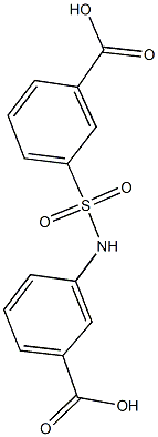 3-[(3-carboxyanilino)sulfonyl]benzoic acid Struktur