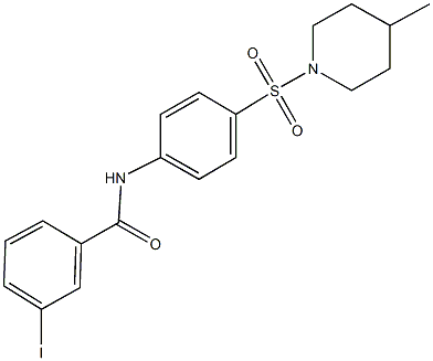 3-iodo-N-{4-[(4-methyl-1-piperidinyl)sulfonyl]phenyl}benzamide Struktur