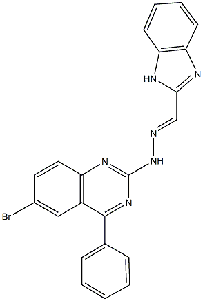 1H-benzimidazole-2-carbaldehyde (6-bromo-4-phenyl-2-quinazolinyl)hydrazone Struktur