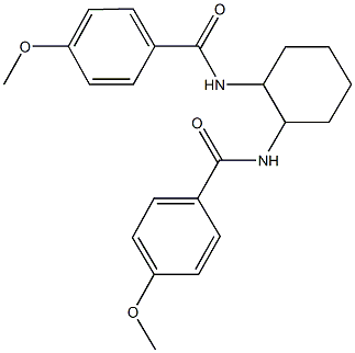 4-methoxy-N-{2-[(4-methoxybenzoyl)amino]cyclohexyl}benzamide Struktur