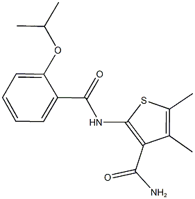 2-[(2-isopropoxybenzoyl)amino]-4,5-dimethyl-3-thiophenecarboxamide