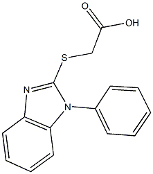 [(1-phenyl-1H-benzimidazol-2-yl)sulfanyl]acetic acid Struktur