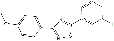 4-[5-(3-iodophenyl)-1,2,4-oxadiazol-3-yl]phenyl methyl ether Struktur