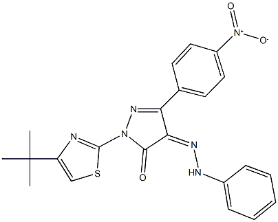1-(4-tert-butyl-1,3-thiazol-2-yl)-3-{4-nitrophenyl}-1H-pyrazole-4,5-dione 4-(phenylhydrazone)