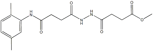 methyl 4-{2-[4-(2,5-dimethylanilino)-4-oxobutanoyl]hydrazino}-4-oxobutanoate,,结构式