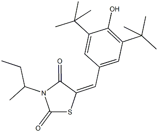 3-sec-butyl-5-(3,5-ditert-butyl-4-hydroxybenzylidene)-1,3-thiazolidine-2,4-dione