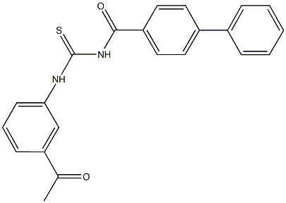 N-(3-acetylphenyl)-N'-([1,1'-biphenyl]-4-ylcarbonyl)thiourea Structure