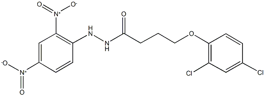 N'-{2,4-dinitrophenyl}-4-(2,4-dichlorophenoxy)butanohydrazide,,结构式