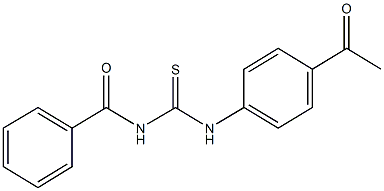 N-(4-acetylphenyl)-N'-benzoylthiourea Struktur