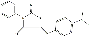 2-(4-isopropylbenzylidene)[1,3]thiazolo[3,2-a]benzimidazol-3(2H)-one Struktur