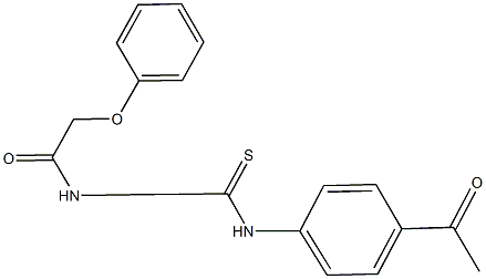 N-(4-acetylphenyl)-N'-(phenoxyacetyl)thiourea Struktur